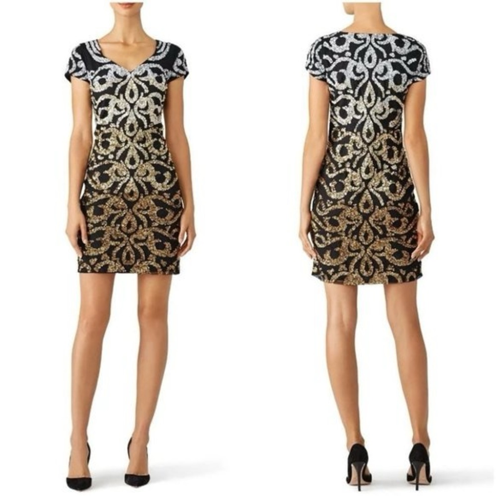 Vie la V Sequin Baroque Ombre Mini Dress